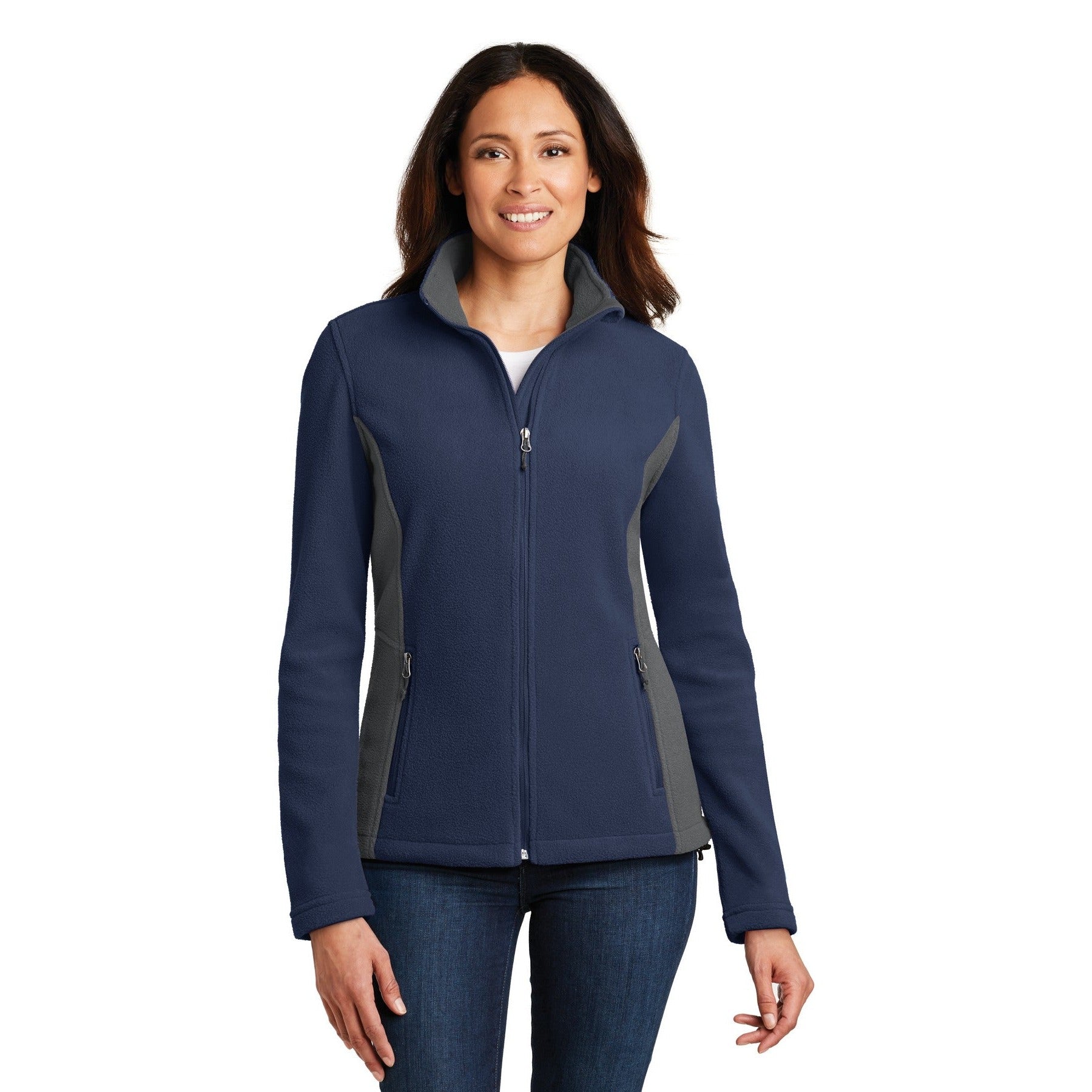 Port Authority-Port Authority® Women's Colorblock Value Fleece Jacket. L216-MedTech-2